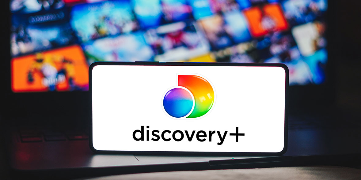 Discovery+ displaying on a phone screen